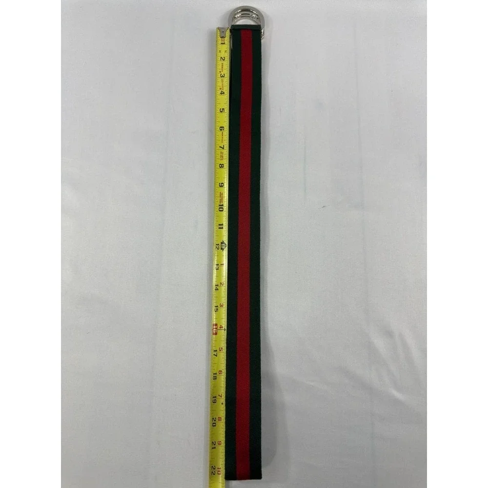 Gucci Sherry Line Ring Logos Web Stripe Canvas Belt 100 40